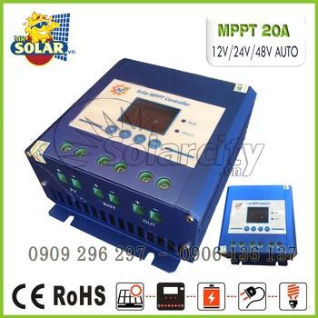 BỘ DIỀU KHIỂN SẠC NĂNG LƯỢNG MẶT TRỜI MPPT 20A-12V/24V/48V