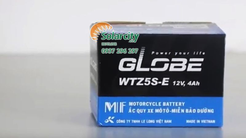 ẮC QUY XE MÁY GLOBE 12V-4AH (WTZ5S-E)