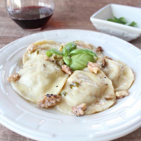 ravioli nhân khoai lang
