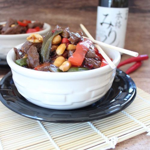 Mì gạo trộn thịt bò xào