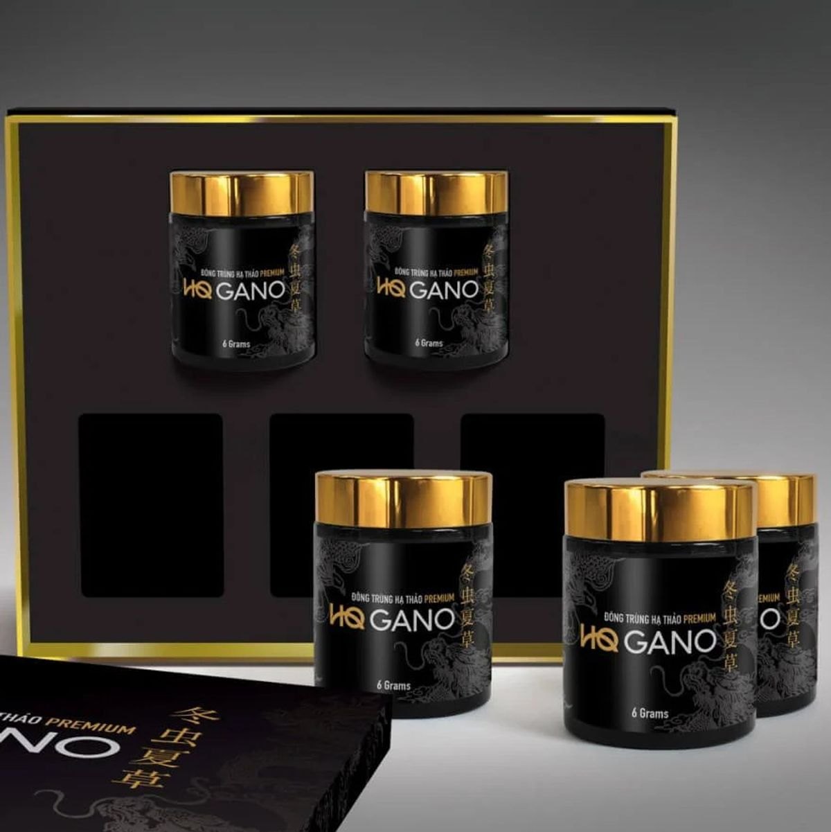 Đông Trùng Hạ Thảo HQGANO - Set 5 chai (6gram/lọ)