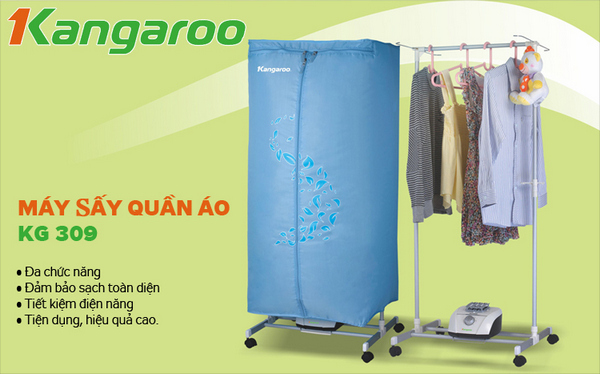 Tủ sấy quần áo Kangaroo thiết kế đơn giản, dễ lắp đặt