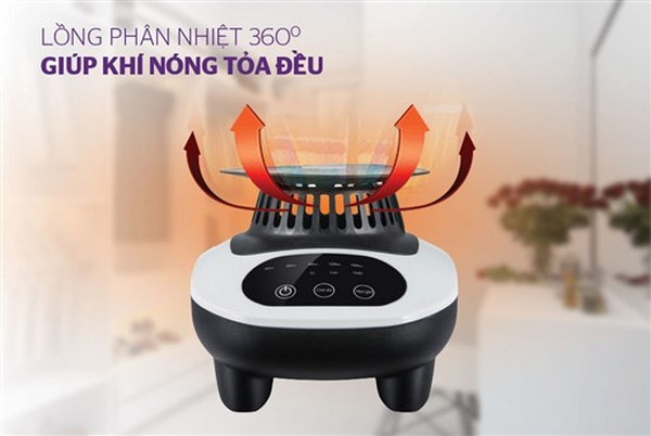 Lồng phân nhiệt 360 độ giúp khí nóng tỏa đều