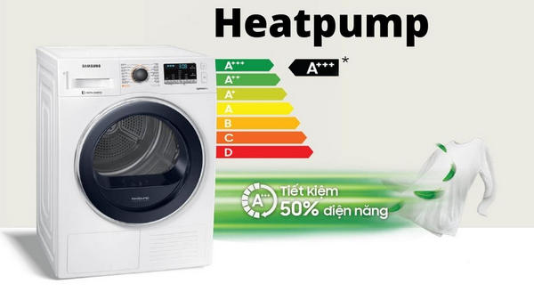 Máy sấy Heatpump tiết kiệm 50% điện năng