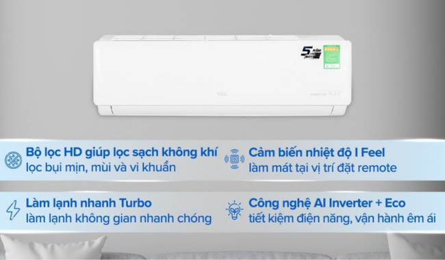 Máy lạnh TCL Inverter 1 HP TAC-09CSD/XAB1I