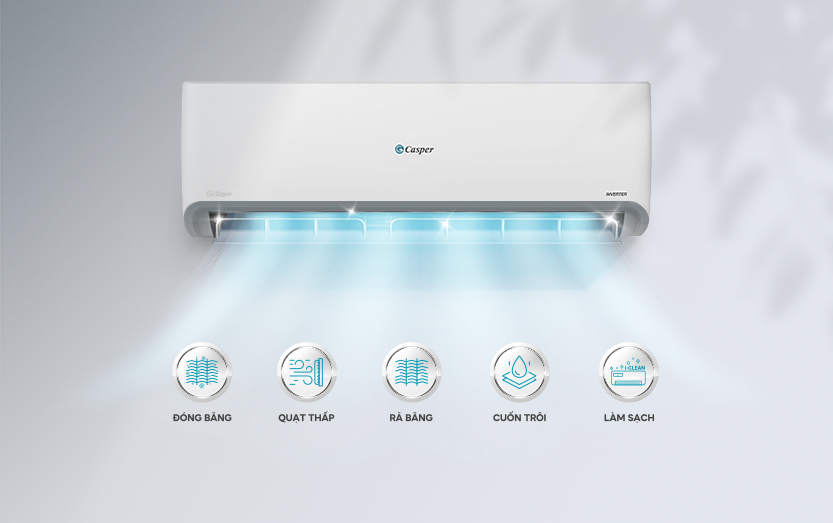 Máy lạnh giá rẻ tiết kiệm điện- Điều Hòa Casper 24000BTU 1 Chiều Inverter GC-24IS35