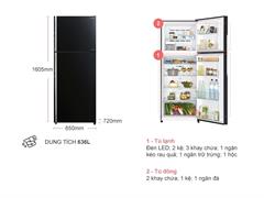 Tủ lạnh Hitachi FG450PGV8 (GBK) - 339L Inverter