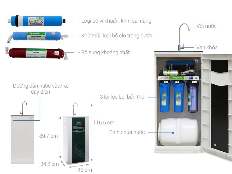 Máy lọc nước Kangaroo VTU KG08 6 lõi