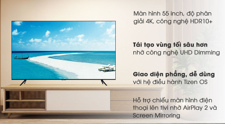 Smart Tivi Samsung 4K 55TU8100