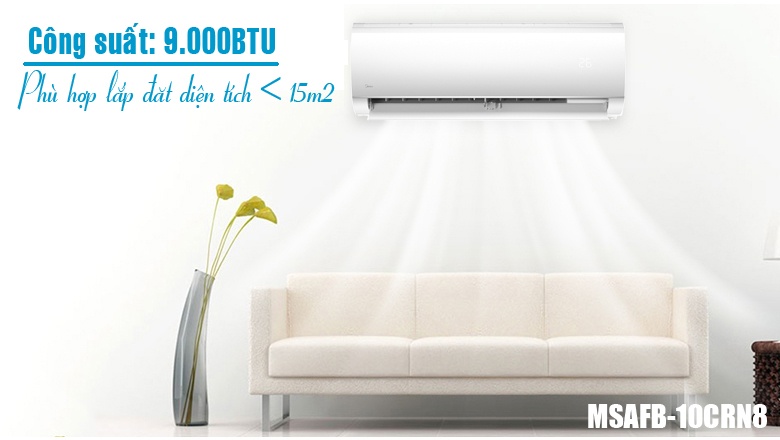 Điều hòa Midea 1 chiều 9.000BTU MSAFB-10CRN8