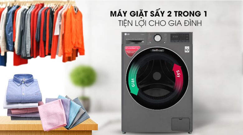 Máy giặt sấy LG FV1450H2B