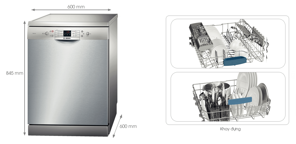 Máy rửa bát Bosch SMS63L08EA