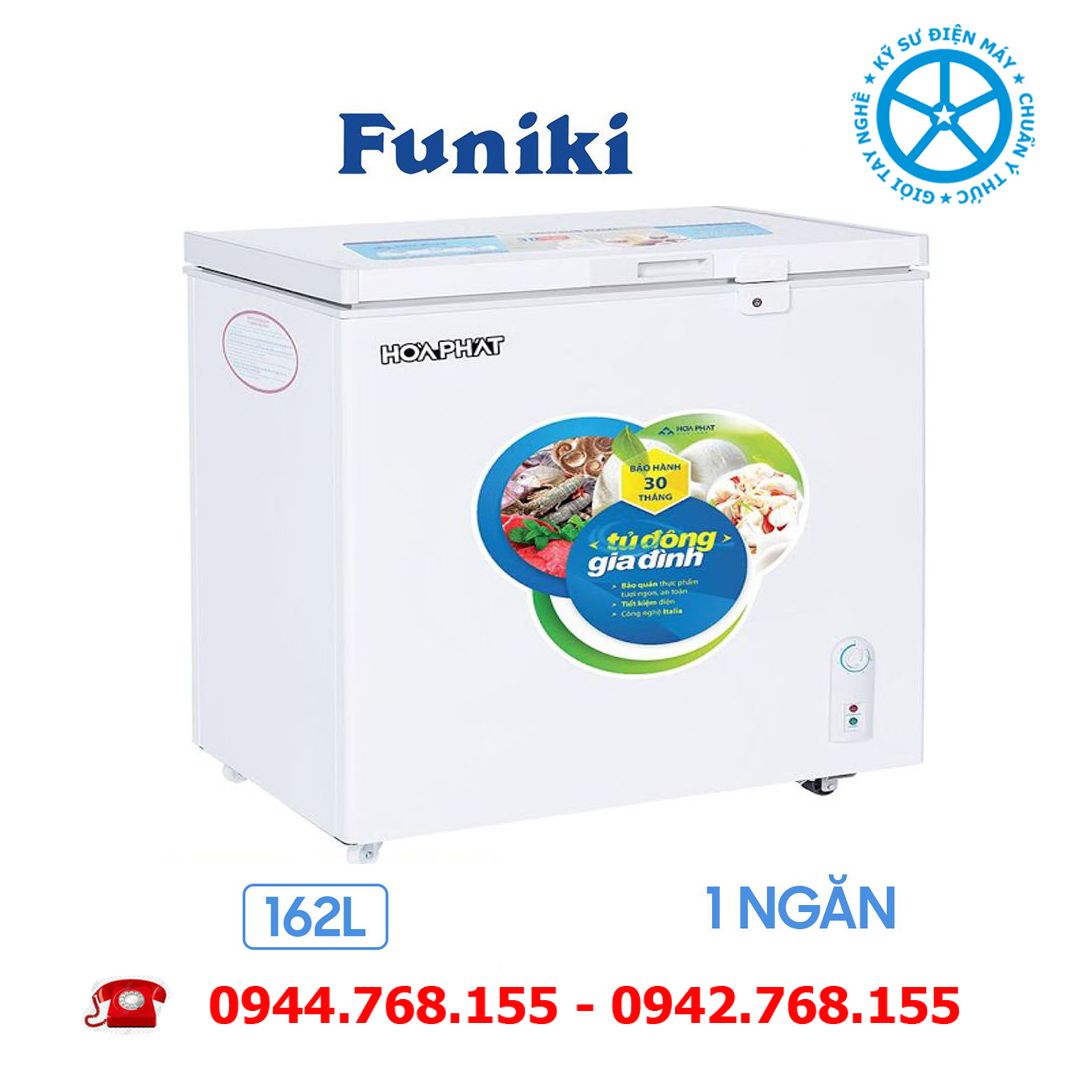 Tủ đông Funiki Hòa Phát 162 lít 1 ngăn dàn nhôm HCF 336S1N1