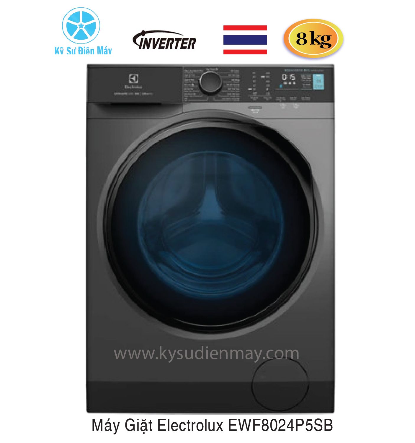 Máy giặt Electrolux EWF8024P5SB 8kg inverter