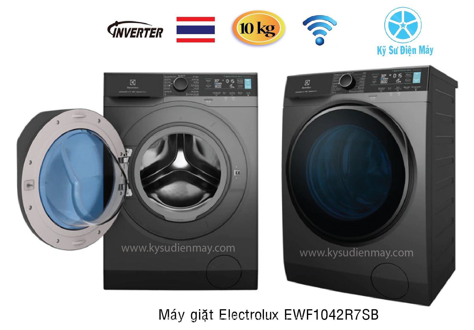 Máy giặt Electrolux EWF1042R7SB 10kg inverter