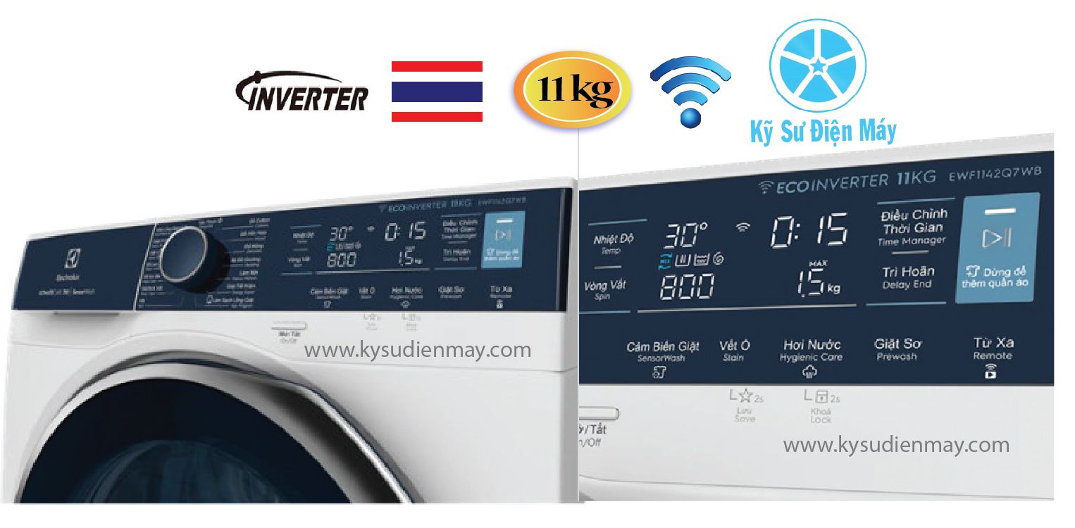 Máy giặt Electrolux EWF1142Q7WB 11kg inverter