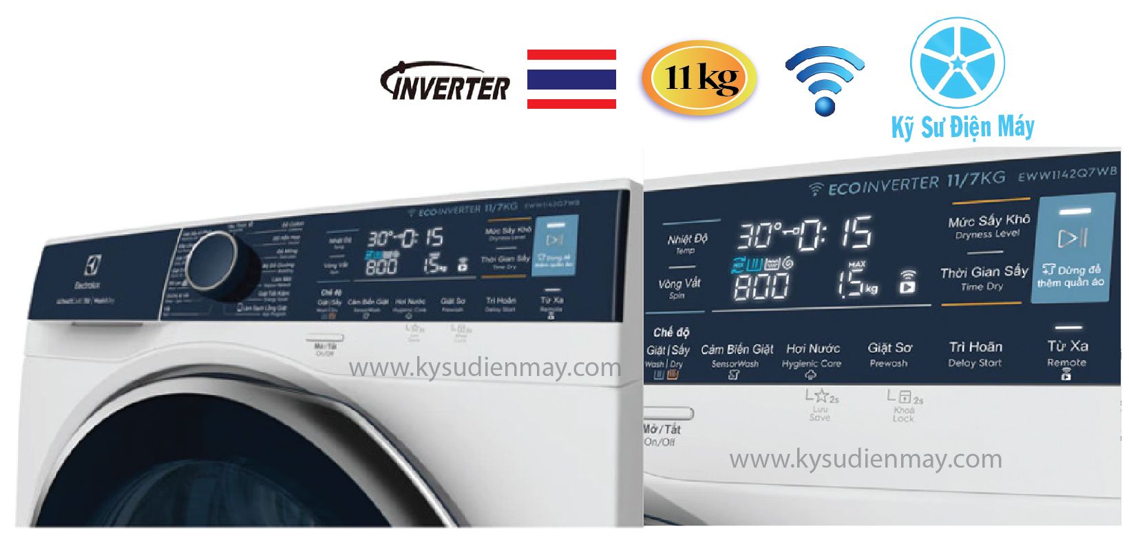 Máy giặt Sấy Electrolux EWW1142Q7WB