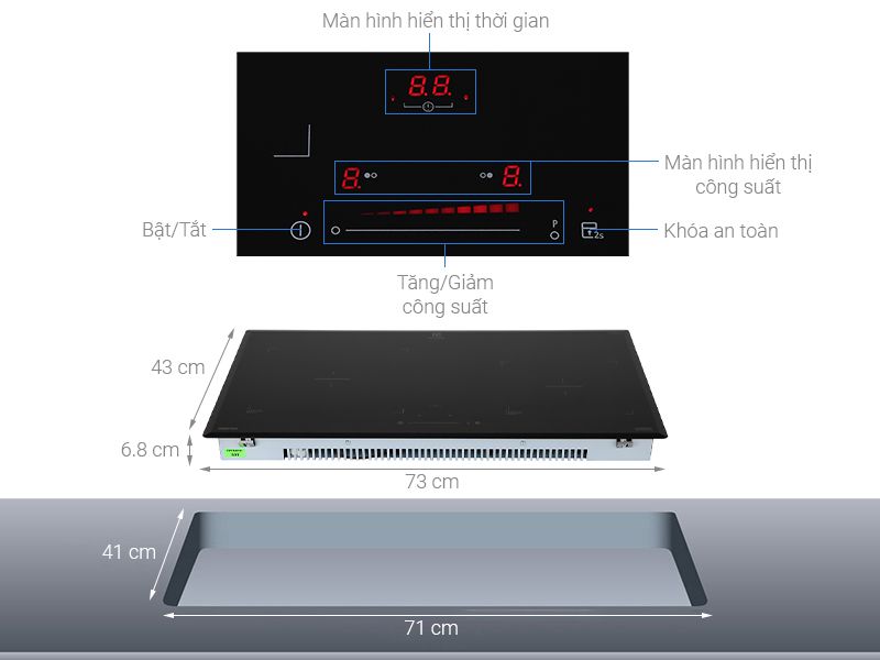 Bếp từ 2 vùng nấu  Electrolux EHI7325BA