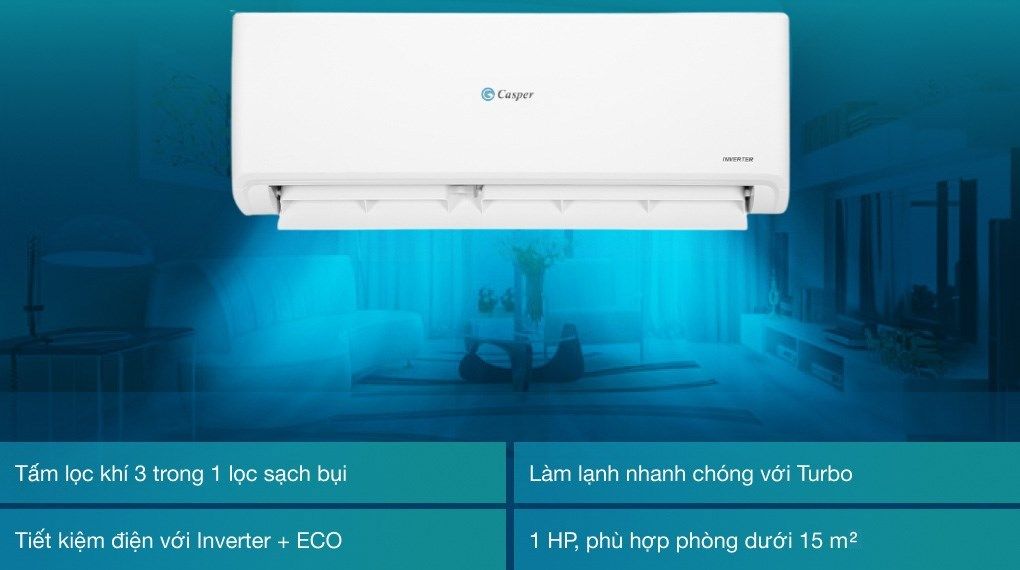 Điều hòa Casper 9000BTU 1 chiều Inverter GSC-09IP25