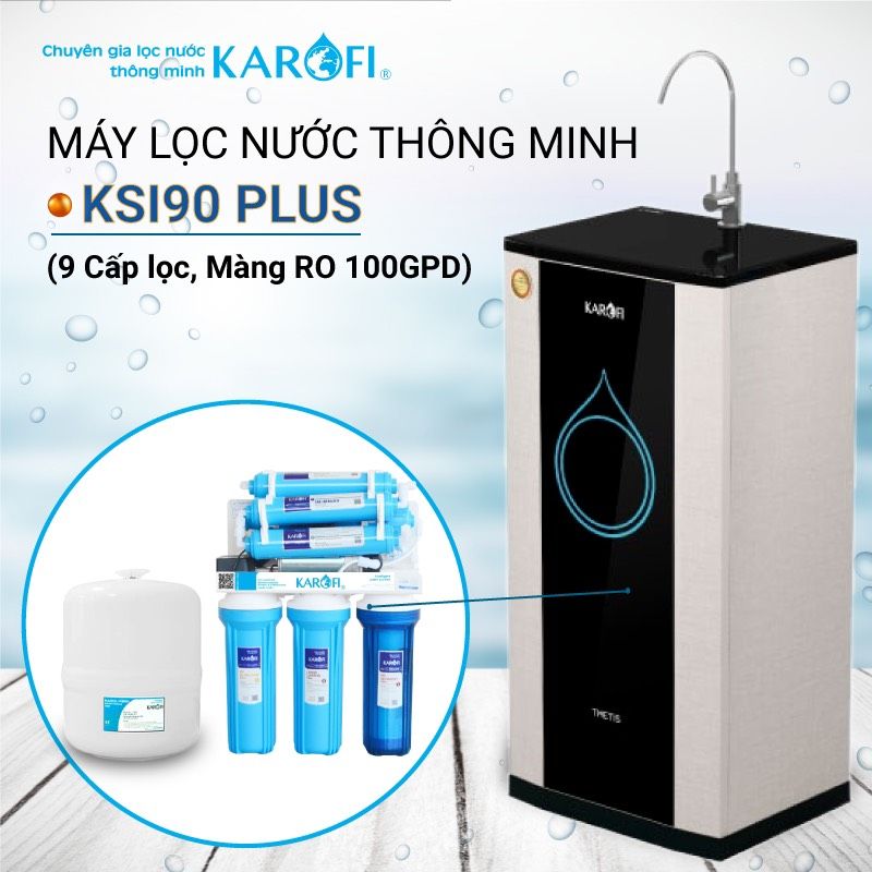 Máy lọc nước KAROFI KSI90 PLUS  Có Tủ