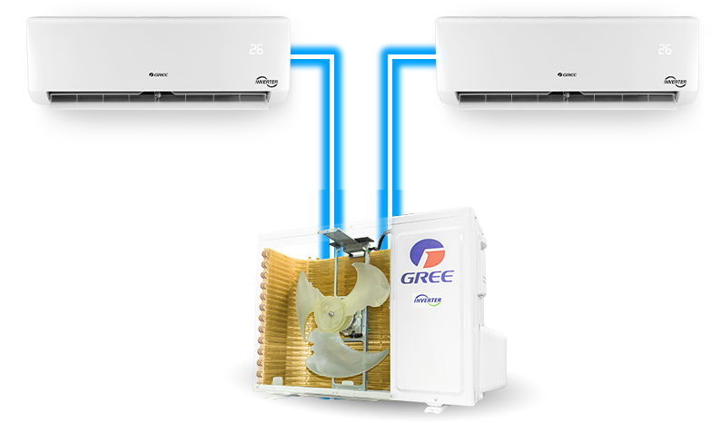 Điều hòa Multi XS Gree 14000BTU 1 chiều inverter GWCD(14)NK6FO/GWC07AAB-K6DNA1B/I/GWC09AAB-K6DNA1B/I