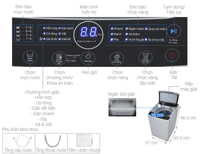 Máy giặt Whirlpool 10.5 kg VWVC10502FS