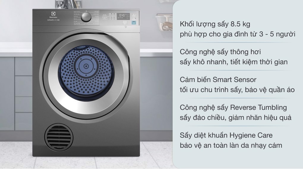 Máy sấy quần áo Electrolux EDS854N3SB