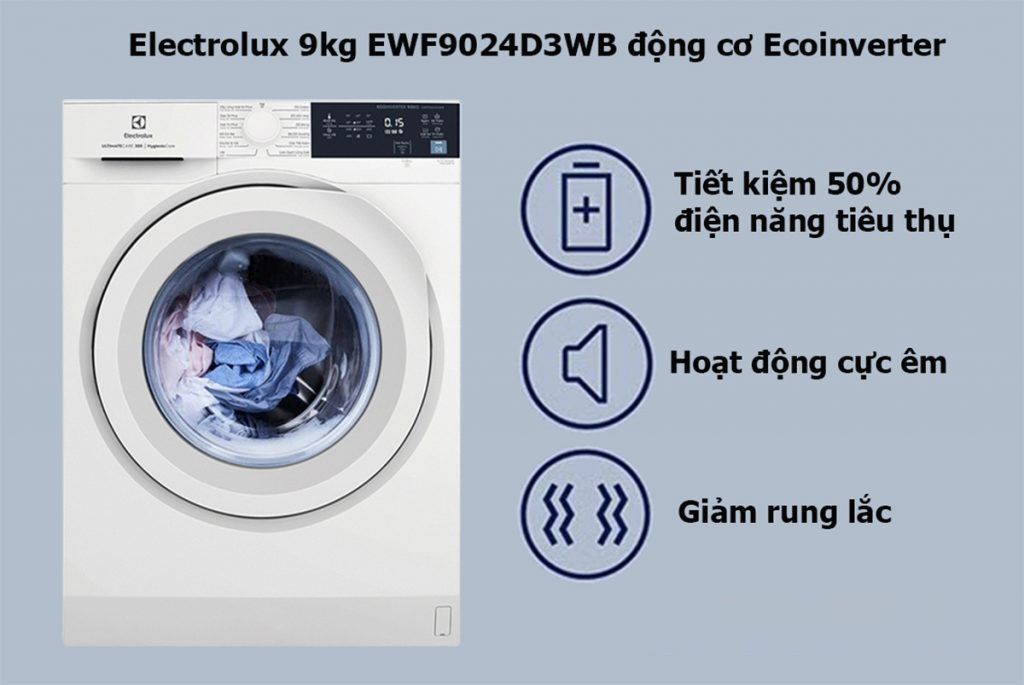 Máy giặt Electrolux EWF9024D3WB 9kg inverter