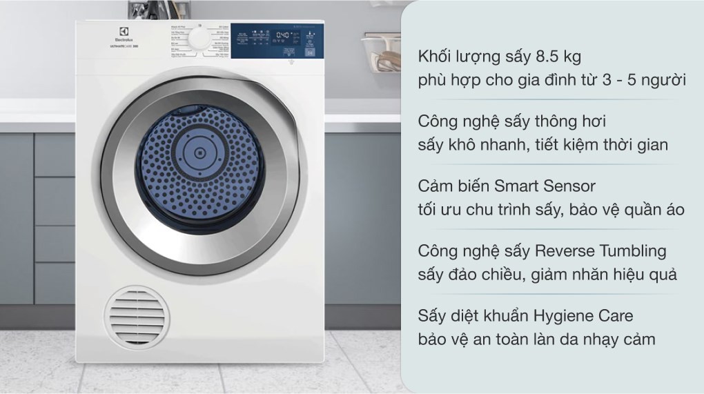 Máy sấy quần áo Electrolux EDS854J3WB