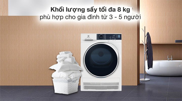 Máy sấy quần áo Electrolux EDC804P5WB