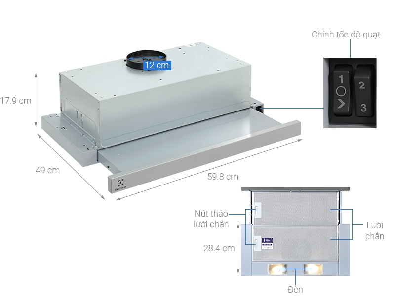 Máy hút mùi Electrolux LFP316S