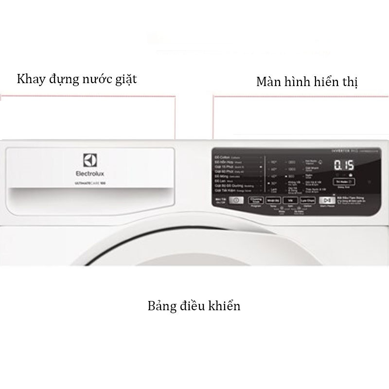 Máy giặt Electrolux inverter 10kg EWF1025DQWB