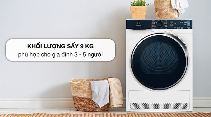 Máy sấy Heatpump Electrolux 9kg EDH903R9WB