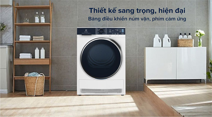 Máy sấy bơm nhiệt Electrolux 8kg EDH803Q7WB