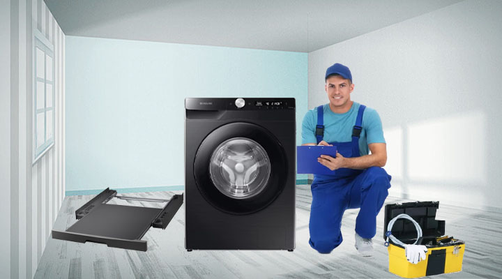 Bộ Kết Nối Máy Giặt Và Máy Sấy Samsung Màu Đen SKK-UUB