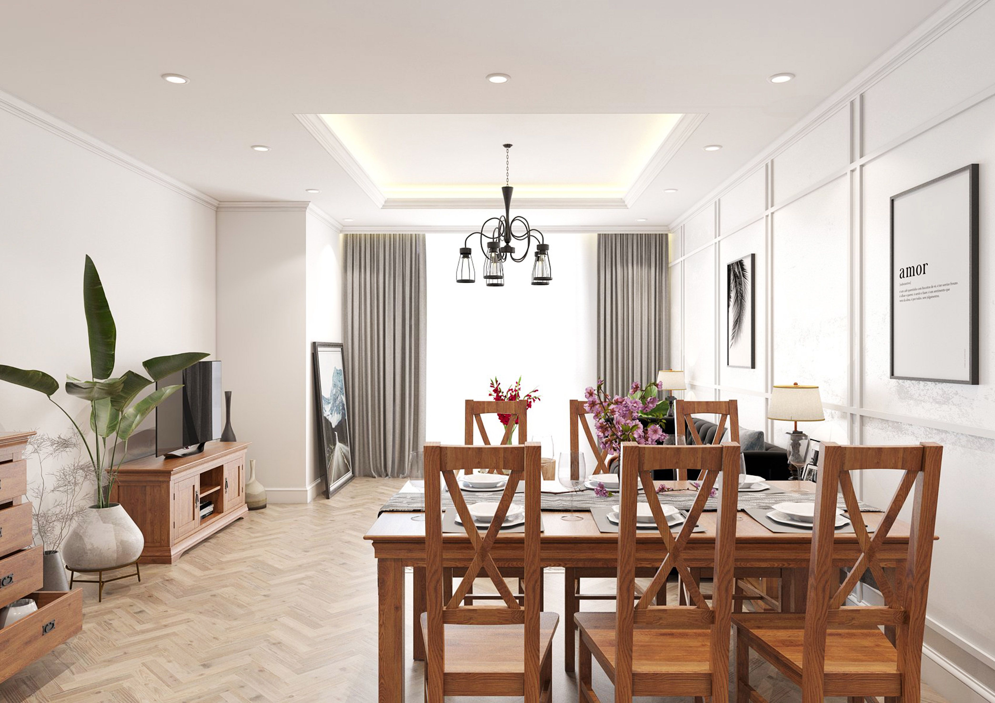 Trang trí không gian nội thất đẹp với chất liệu gỗ cao cấp