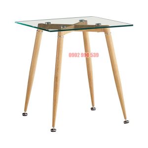 Bàn góc Caruso - Gỗ - Kính - Nhỏ - Trắng