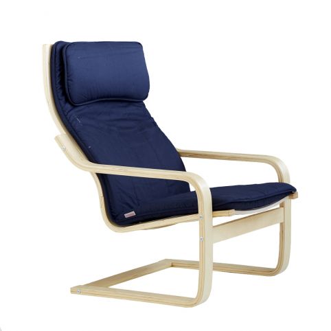Ghế bành Viking Freja - Khung gỗ - Bọc vải - Nhỏ - Xanh