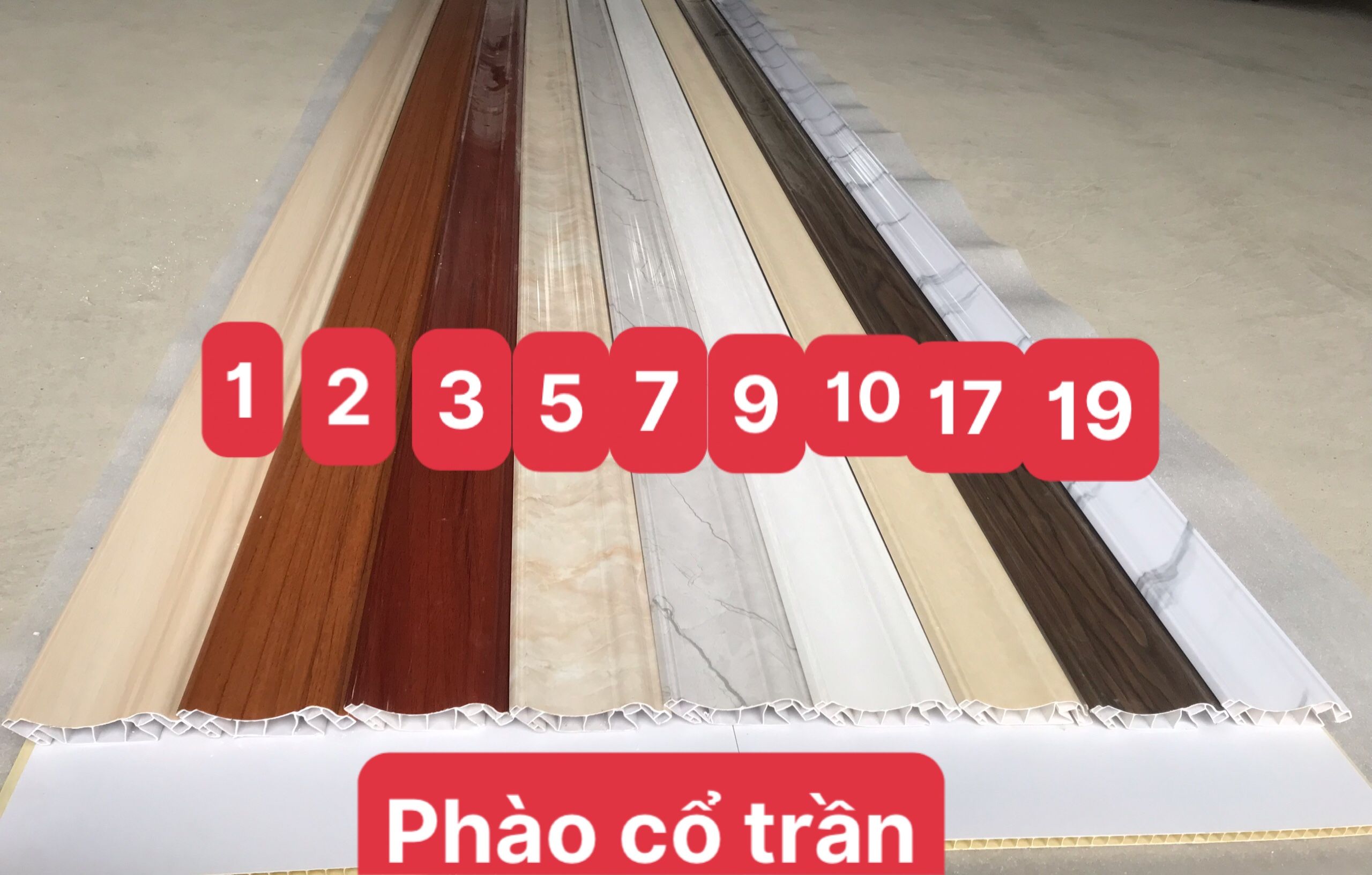 Phào cổ trần 10p màu R09