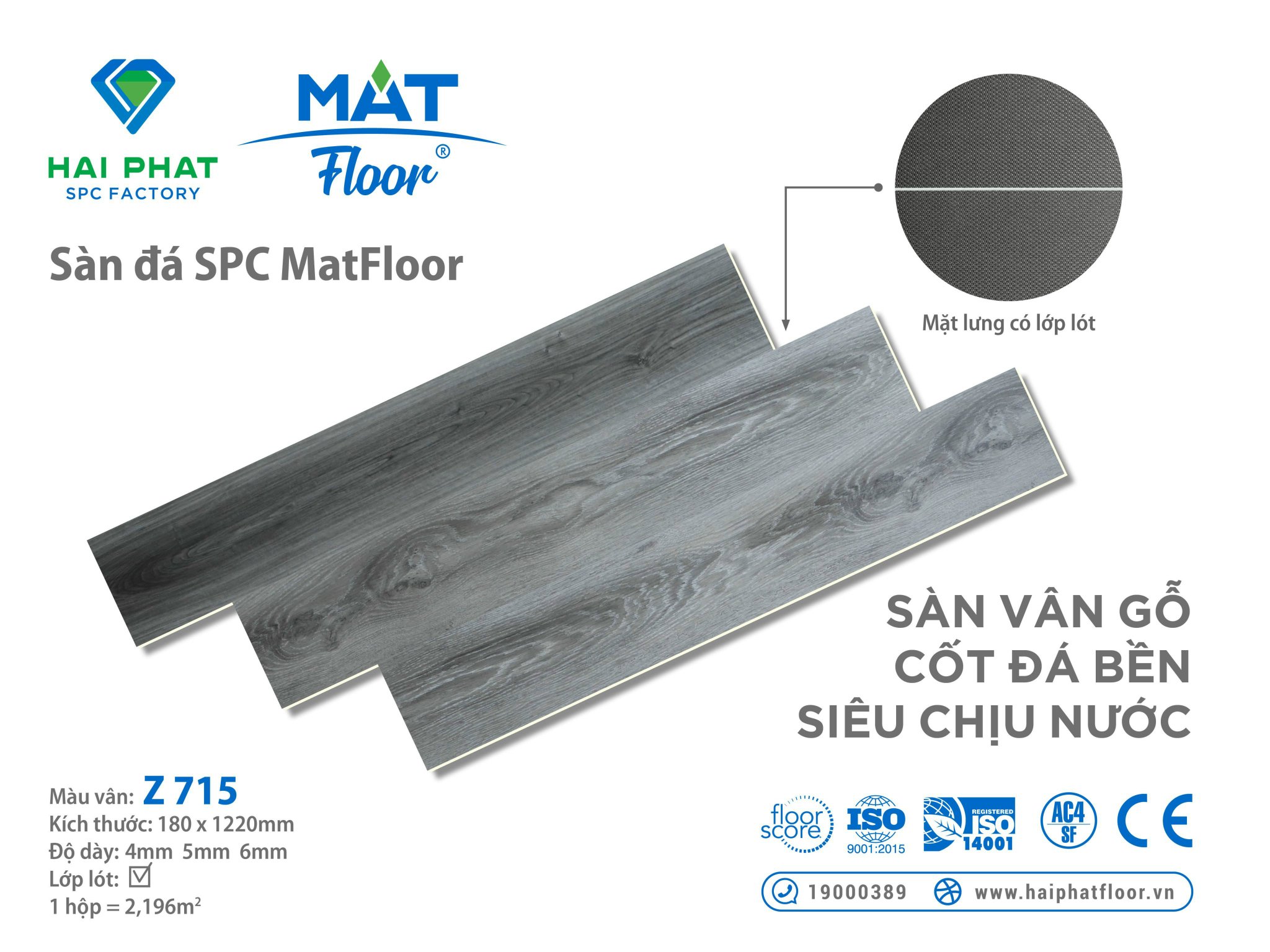 SÀN NHỰA HÈM KHÓA 4MM MAT Z-715