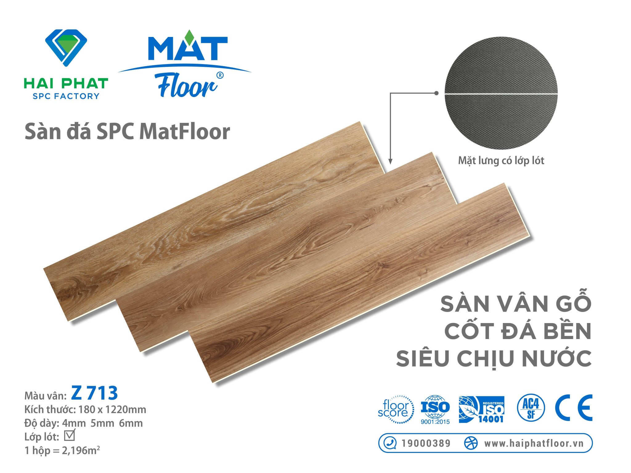 SÀN NHỰA HÈM KHÓA 4MM MAT Z-713