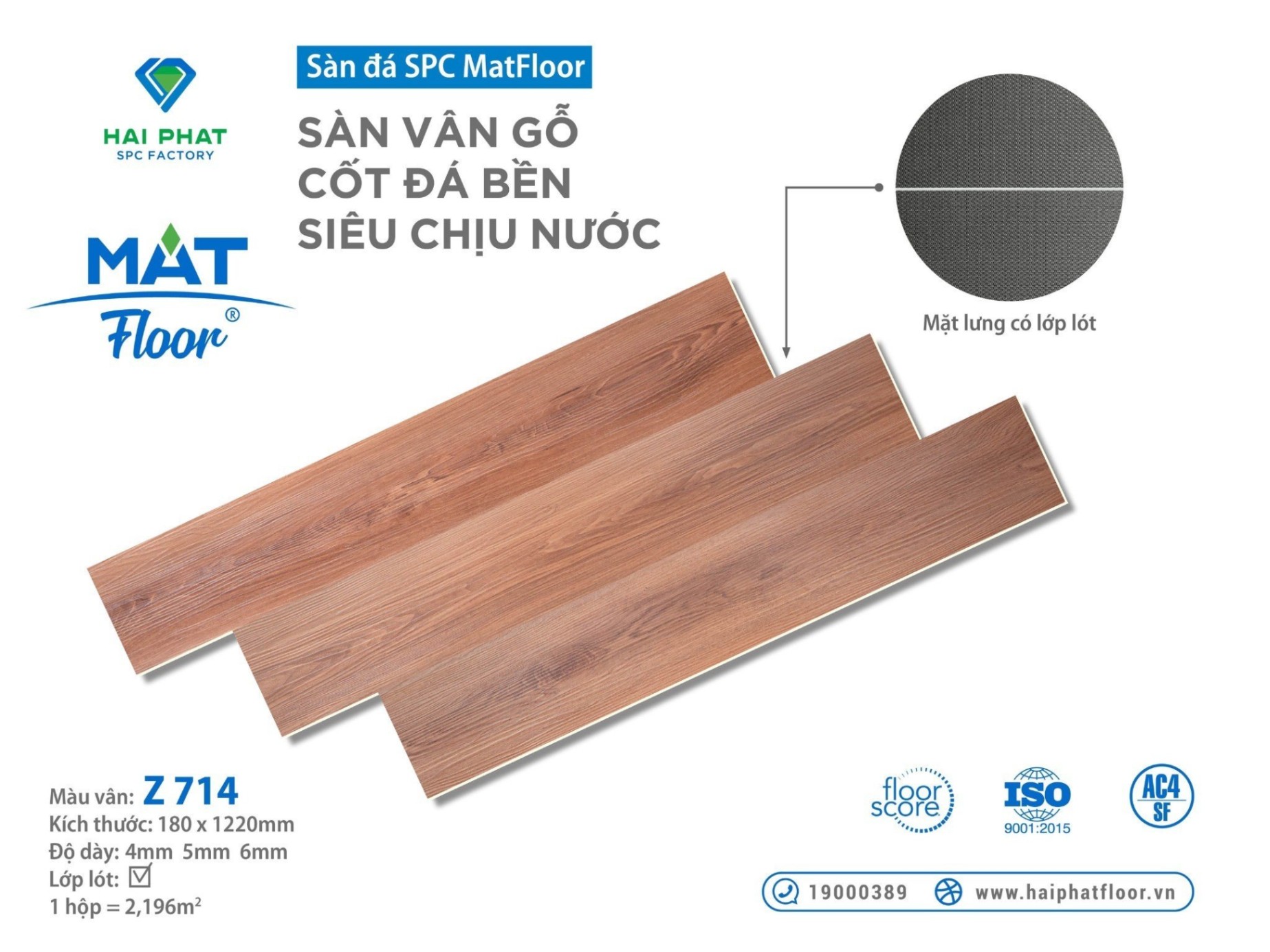 SÀN NHỰA HÈM KHÓA 4MM MAT Z-714