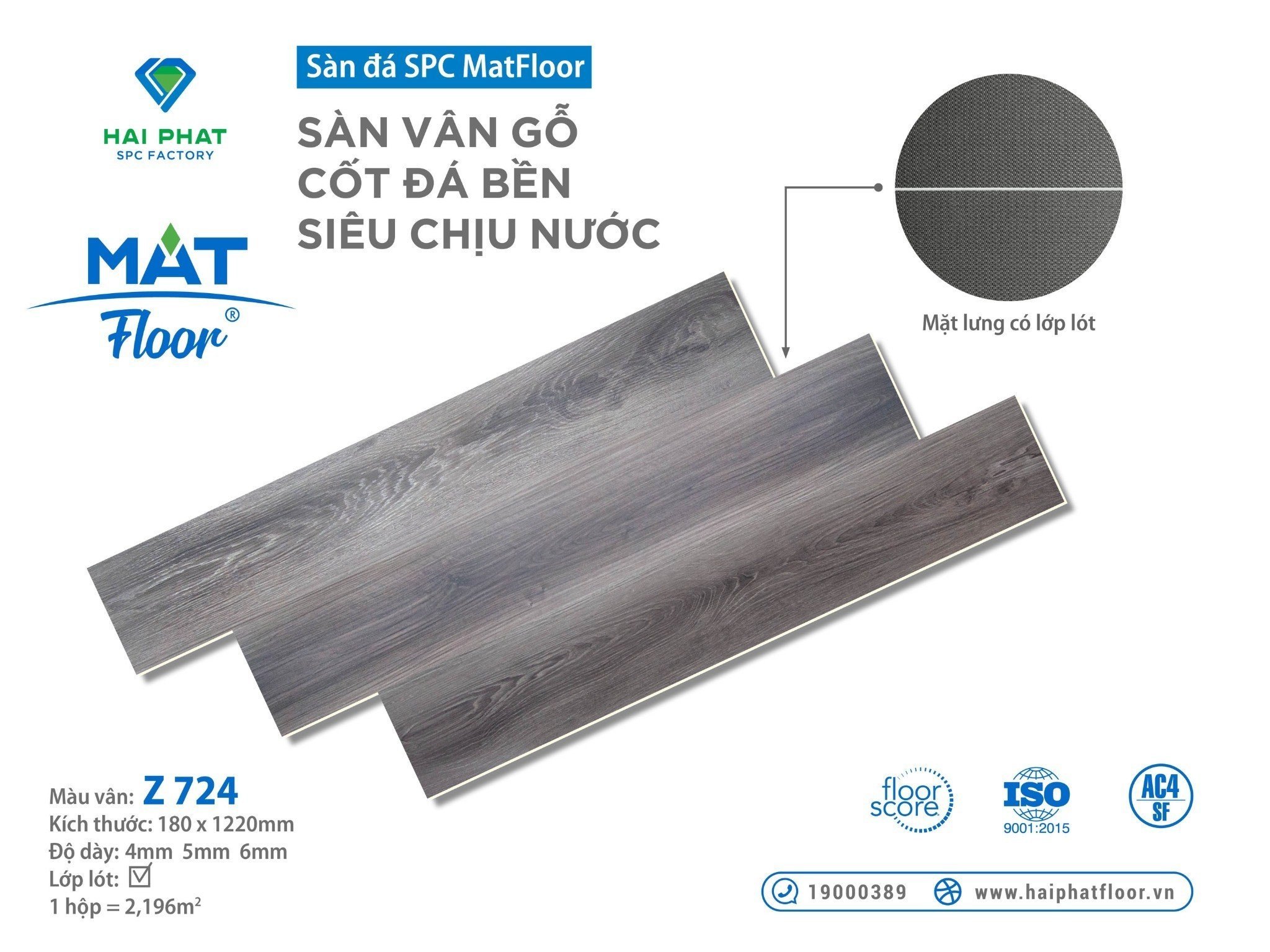 SÀN NHỰA HÈM KHÓA 4MM MAT Z-724