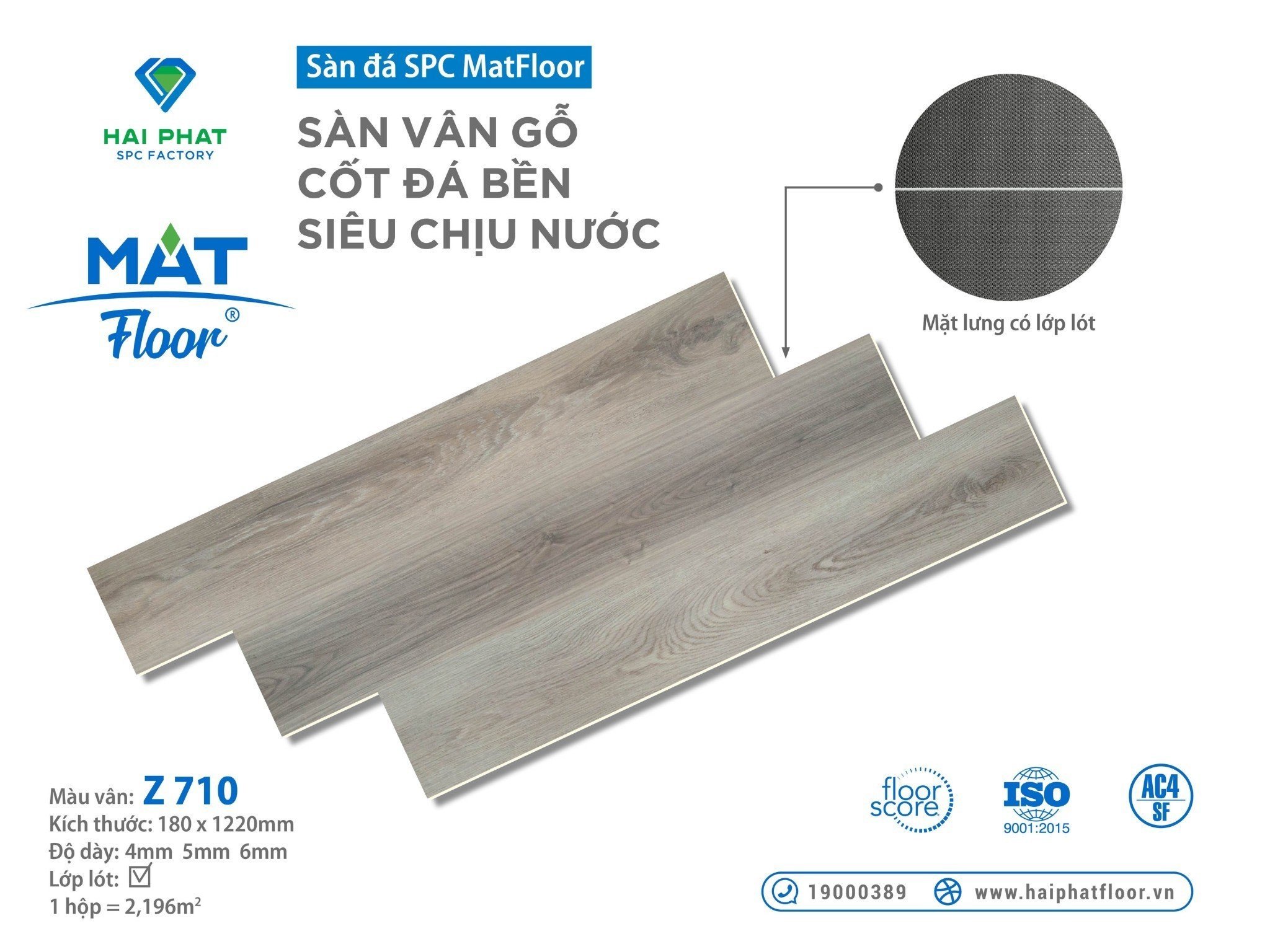 SÀN NHỰA HÈM KHÓA 4MM MAT Z-710