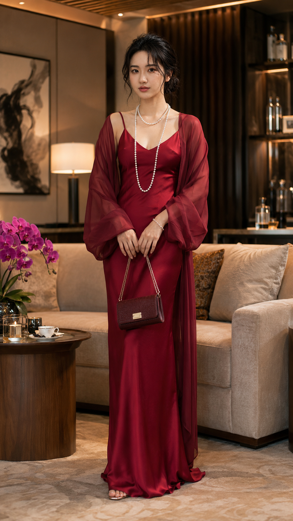 Áo Choàng Tơ Ánh Kim Phối Đồ Thời Trang