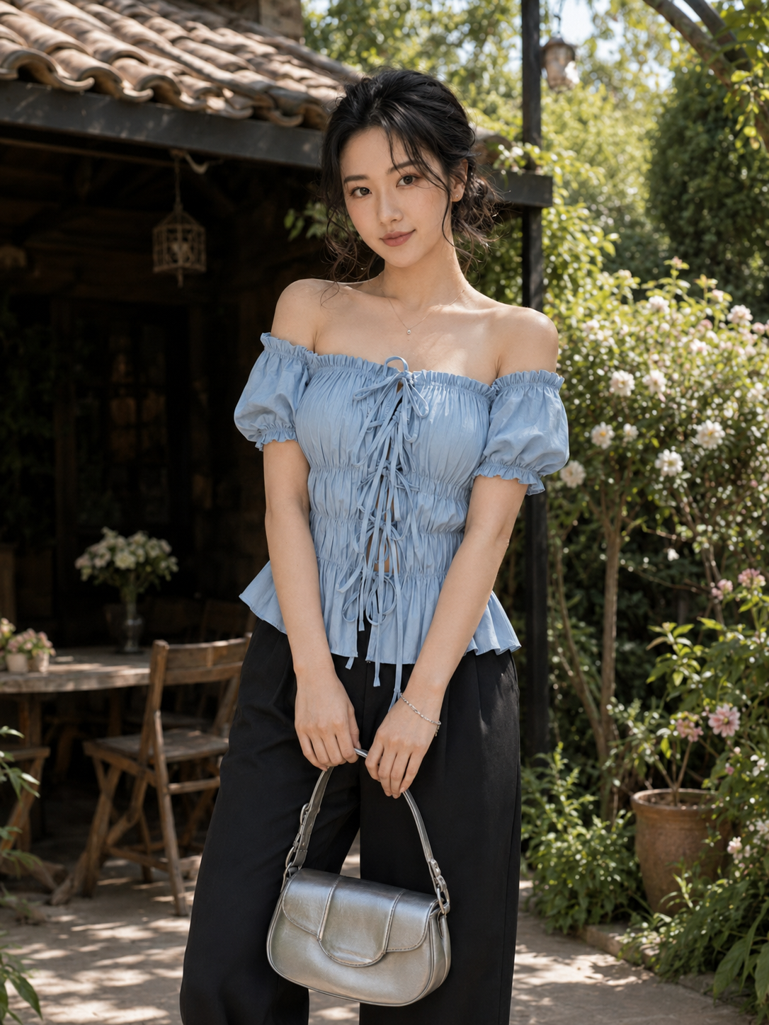 Áo Chun Nhún Thắt Dây Hottrend TN3114