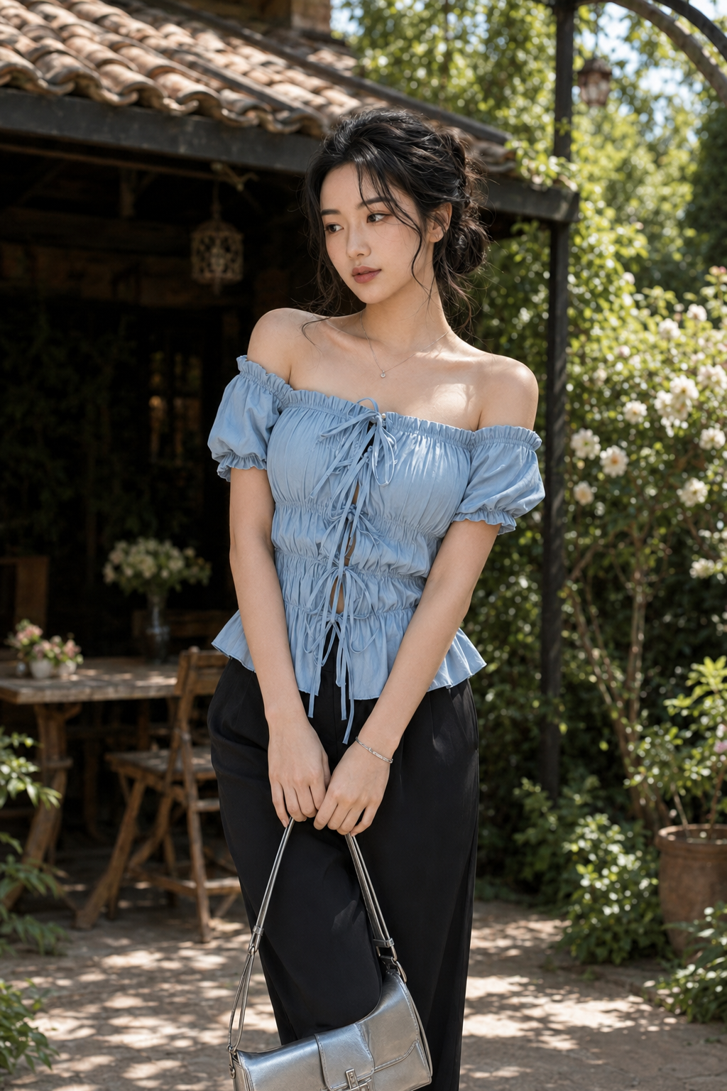 Áo Chun Nhún Thắt Dây Hottrend TN3114