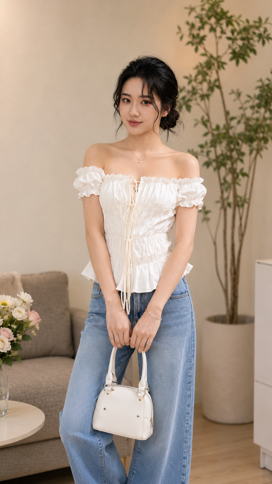 Áo Chun Nhún Thắt Dây Hottrend TN3114