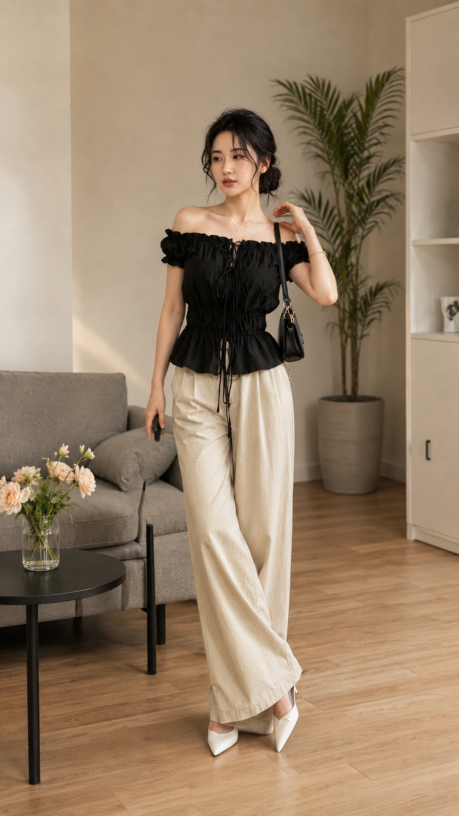 Áo Chun Nhún Thắt Dây Hottrend TN3114