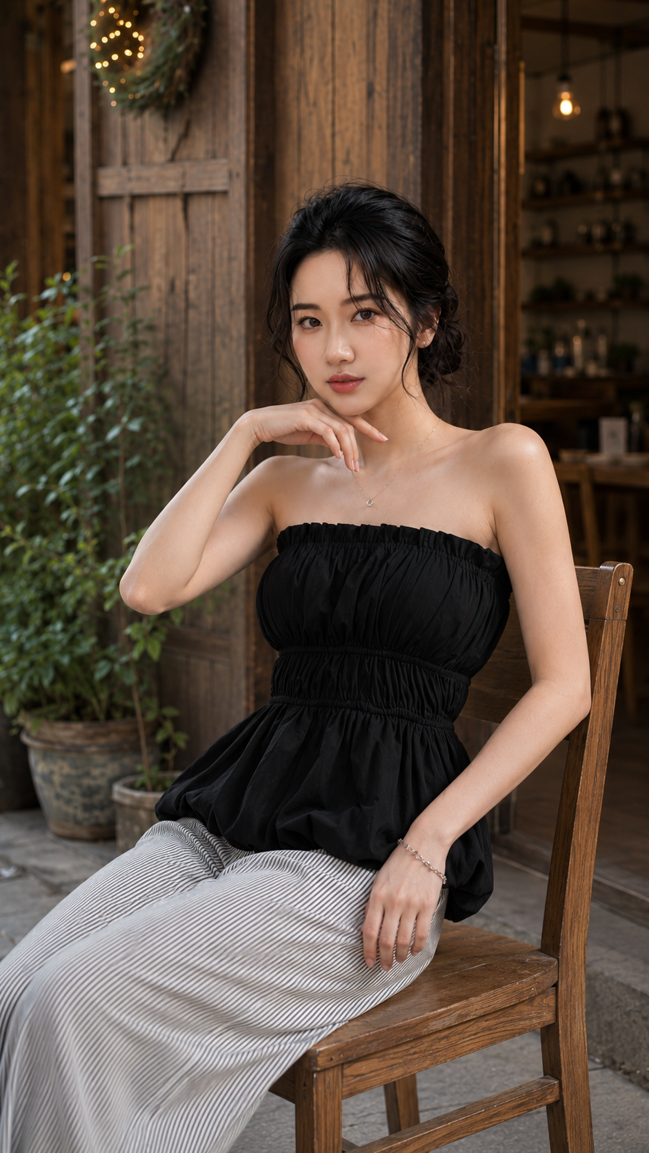 Áo Ống Chun Nhún Phom Bí Đáng Yêu TN3117